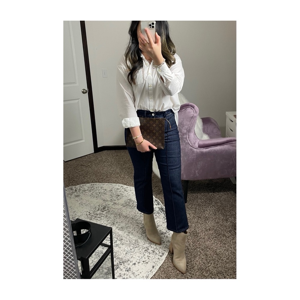 Wide leg cropped jeans